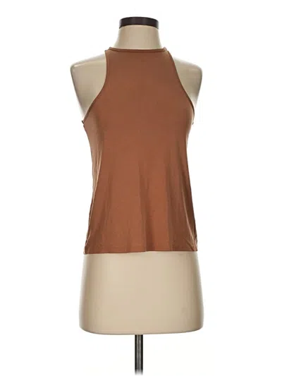Pre-owned Silence And Noise Tank Top Brown Halter Neckline Tops