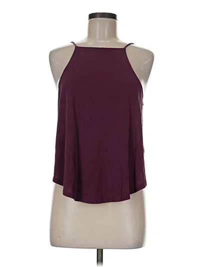 Pre-owned Silence And Noise Tank Top Burgundy Halter Neckline Tops