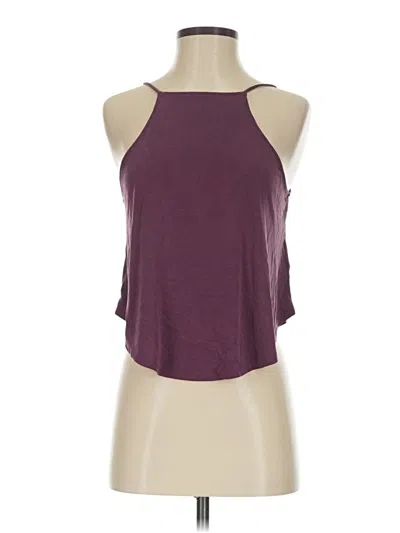 Pre-owned Silence And Noise Tank Top Burgundy Halter Neckline Tops