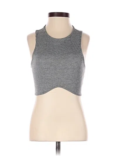 Pre-owned Silence And Noise Tank Top Gray Halter Neckline Tops