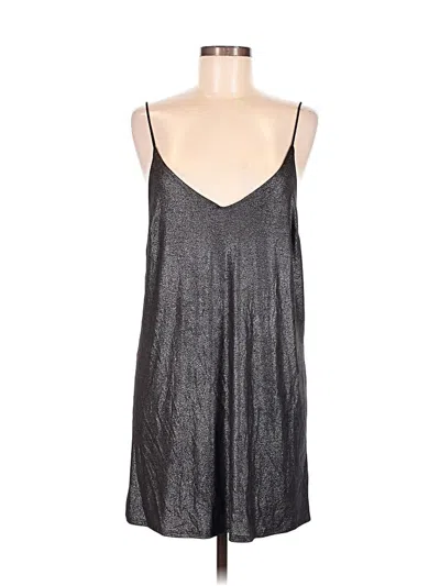 Pre-owned Silence And Noise Tank Top Gray Plunge Neckline Tops