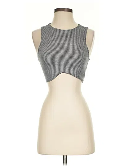 Pre-owned Silence And Noise Tank Top Gray Strapless Neckline Tops