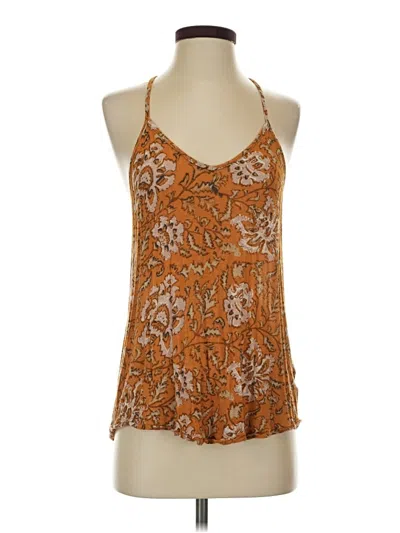 Pre-owned Silence And Noise Tank Top Orange Halter Neckline Tops