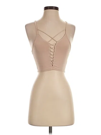 Pre-owned Silence And Noise Tank Top Tan Halter Neckline Tops