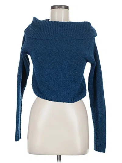 Pre-owned Silence And Noise Turtleneck Sweater In Blue