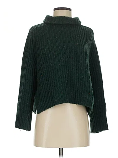 Pre-owned Silence And Noise Turtleneck Sweater In Green