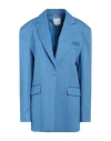 Silence Limited Woman Blazer Azure Size Xs Polyester, Elastane, Viscose In Blue