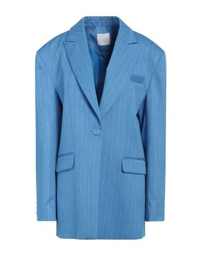 Silence Limited Woman Blazer Azure Size Xs Polyester, Elastane, Viscose In Blue