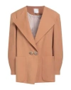 Silence Limited Woman Blazer Camel Size S Pes, Rayon, Elastane In Sand