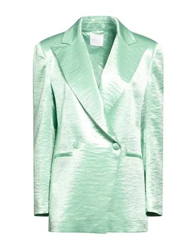 Silence Limited Woman Blazer Light Green Size L Polyester In Multi