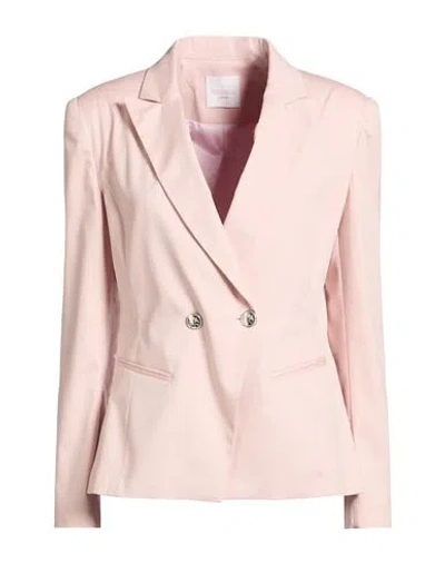 Silence Limited Woman Blazer Pink Size Xl Cotton, Elastane