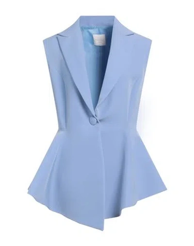 Silence Limited Woman Blazer Sky Blue Size Xl Pes, Elastane