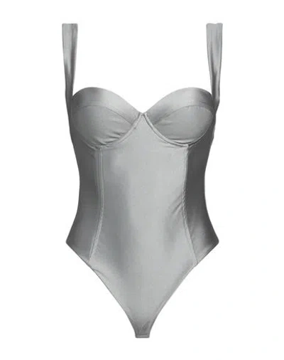 Silence Limited Woman Bodysuit Grey Size M Polyamide, Elastane