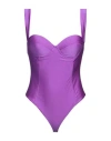 Silence Limited Woman Bodysuit Purple Size M Polyamide, Elastane