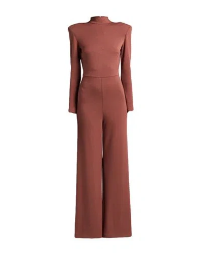 Silence Limited Woman Jumpsuit Rust Size Xl Rayon, Pes, Elastane In Multi