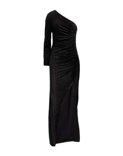 Silence Limited Woman Maxi Dress Black Size M Polyester