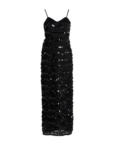 Silence Limited Woman Maxi Dress Black Size Xl Polyester
