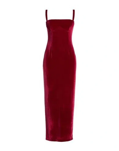 Silence Limited Woman Maxi Dress Garnet Size Xs Polyester, Viscose, Elastane