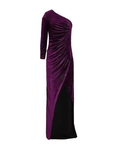 Silence Limited Woman Maxi Dress Purple Size M Polyester