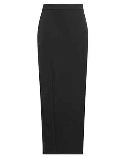 Silence Limited Woman Maxi Skirt Black Size L Pes, Elastane In Black