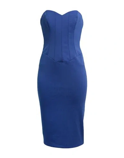 Silence Limited Woman Midi Dress Bright Blue Size Xl Pes - Polyethersulfone, Elastane