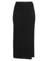 Silence Limited Woman Midi Skirt Black Size L Viscose, Polyester, Polyamide