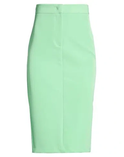 Silence Limited Woman Midi Skirt Green Size S Polyester, Elastane