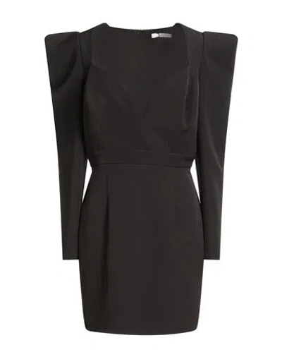 Silence Limited Woman Mini Dress Black Size L Polyester, Elastane