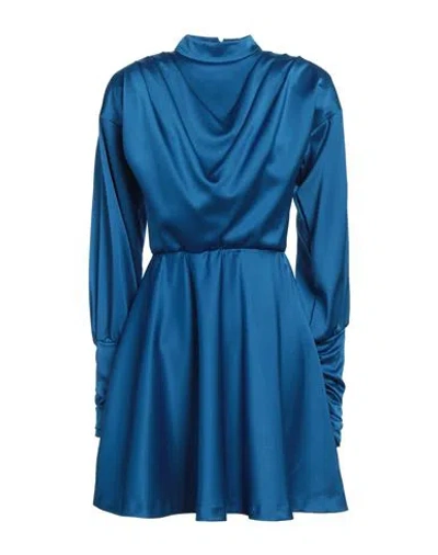 Silence Limited Woman Mini Dress Blue Size Xs Pes - Polyethersulfone, Elastane