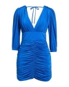 Silence Limited Woman Mini Dress Bright Blue Size Xl Polyester, Elastane