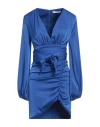 Silence Limited Woman Mini Dress Bright Blue Size Xs Polyester