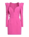 Silence Limited Woman Mini Dress Fuchsia Size S Polyester, Elastane In Pink