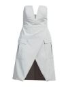 Silence Limited Woman Mini Dress Light Grey Size M Polyester, Elastane In Grey