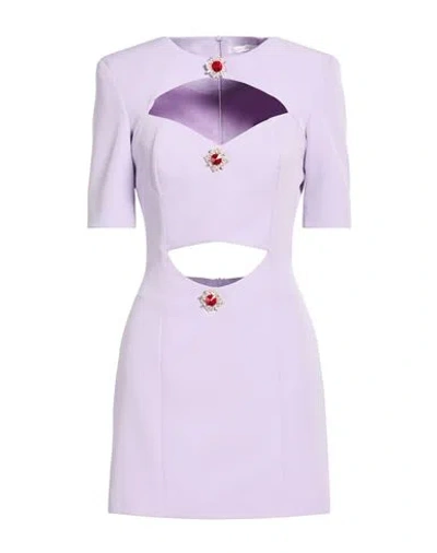 Silence Limited Woman Mini Dress Lilac Size M Pes, Elastane In Purple