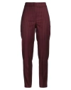 Silence Limited Woman Pants Burgundy Size L Pes, Rayon, Elastane In Red