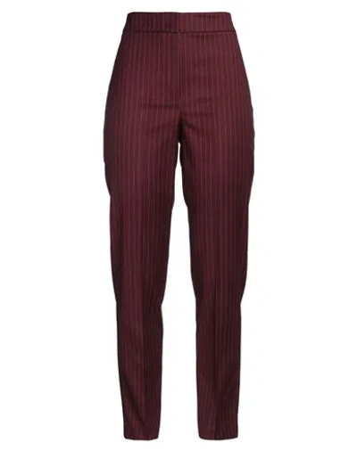 Silence Limited Woman Pants Burgundy Size L Pes, Rayon, Elastane In Red