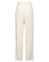 Silence Limited Woman Pants Cream Size L Polyester In White