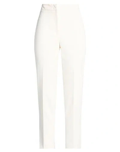 Silence Limited Woman Pants Cream Size M Pes, Elastane In White