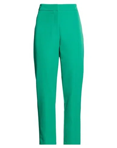 Silence Limited Woman Pants Emerald Green Size L Polyester, Elastane