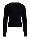 Silence Limited Woman Sweater Black Size L Mohair Wool, Acrylic In Black