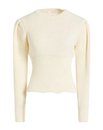 Silence Limited Woman Sweater Off White Size L Mohair Wool, Acrylic