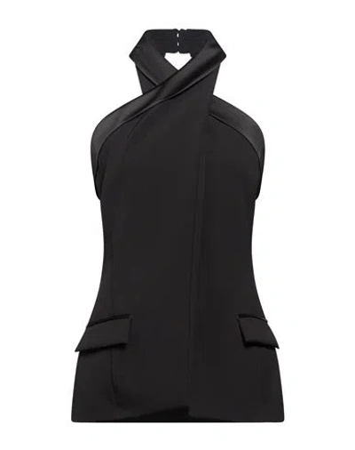 Silence Limited Woman Tailored Vest Black Size S Polyester, Elastane