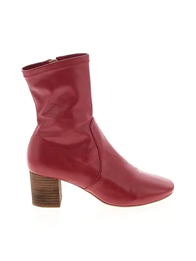 Pre-owned Silent D Ankle Boots In Red
