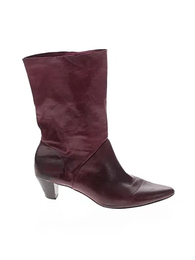 Pre-owned Silent D Boots In Burgundy