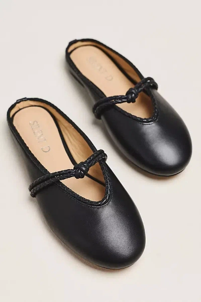 Silent D Botanic Mary Jane Flats In Black