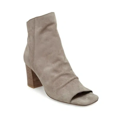 Silent D Cilba Open Toe Bootie In Taupe Suede
