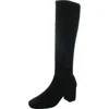 Silent D Comess Womens Faux Suede Zipper Knee-high Boots In Black