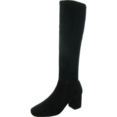 Silent D Comess Womens Faux Suede Zipper Knee-high Boots In Black