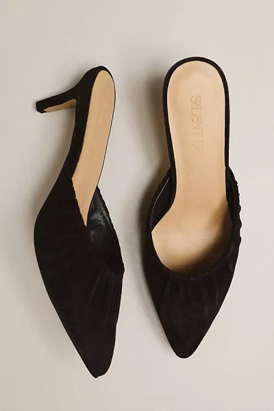 Silent D Crilla Scrunch Kitten Heel Mules In Brown