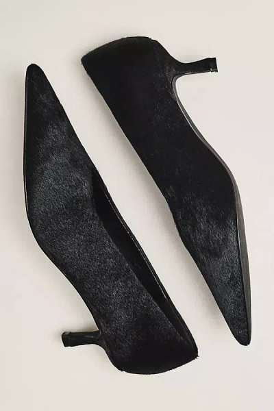 Silent D Dais Pointed Toe Kitten Heels In Black